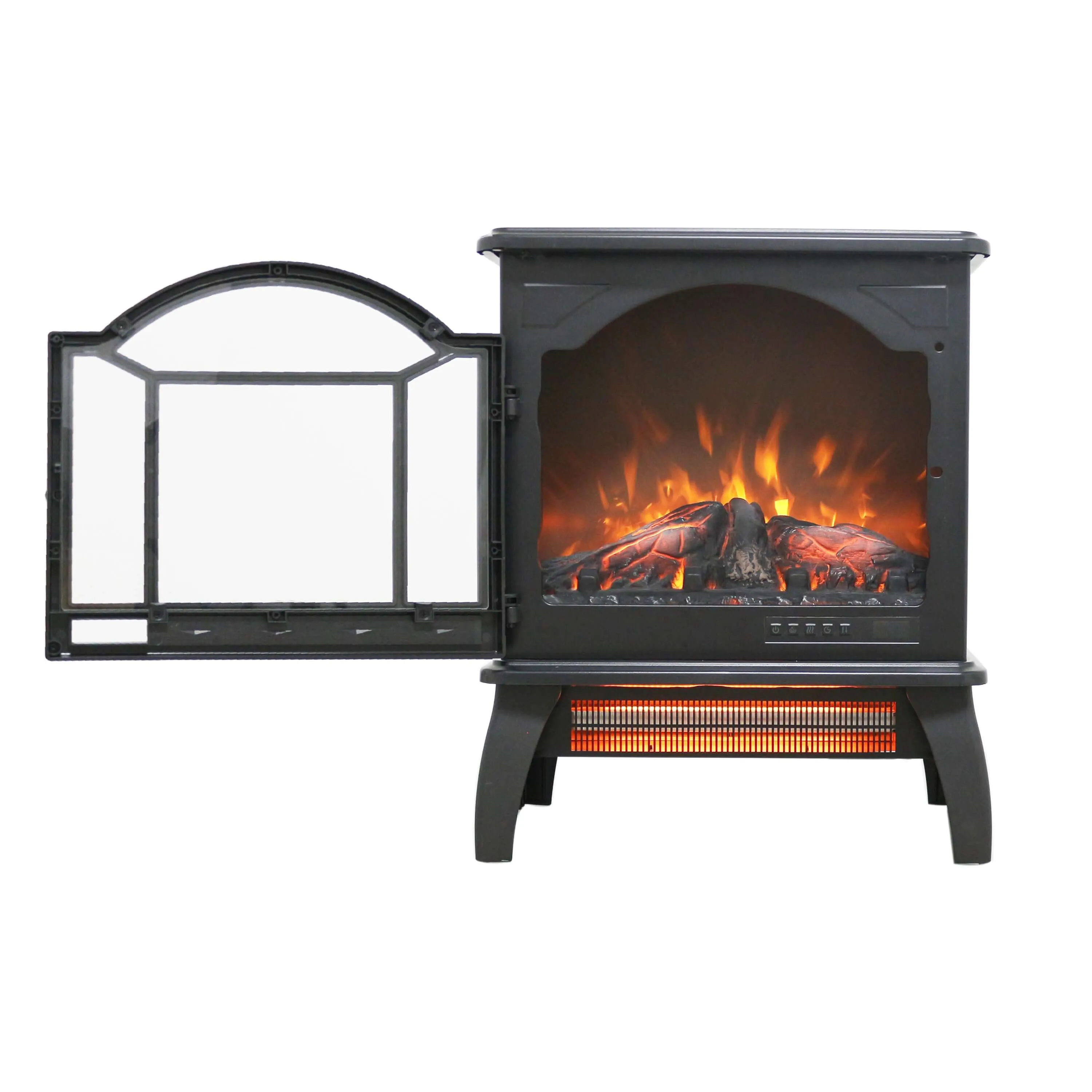 18 Infrared Electric Stove - Remote & Portable | Antique Black