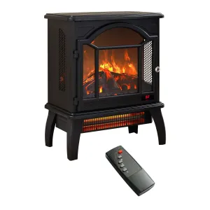 18 Infrared Electric Stove - Remote & Portable | Antique Black