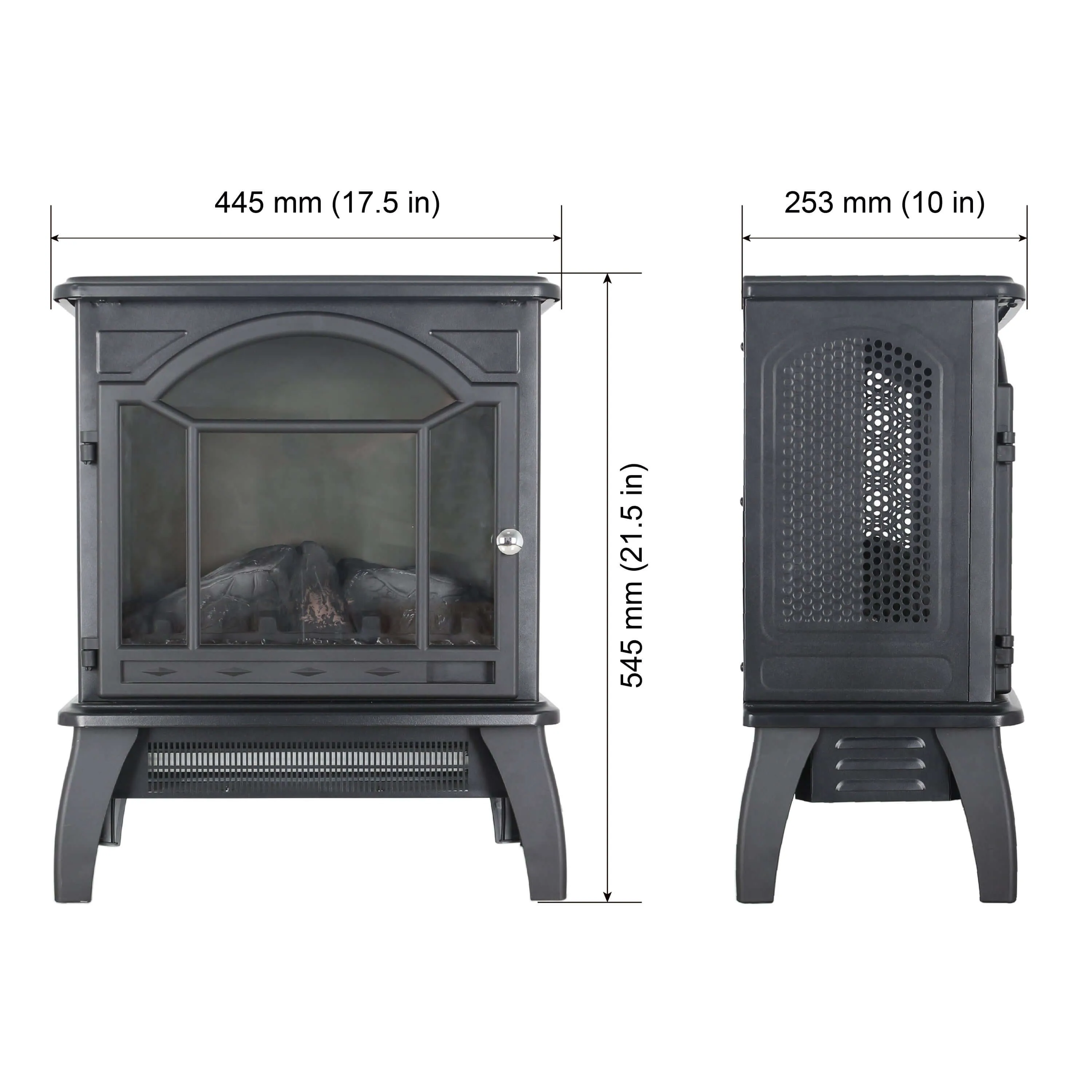 18 Infrared Electric Stove - Remote & Portable | Antique Black
