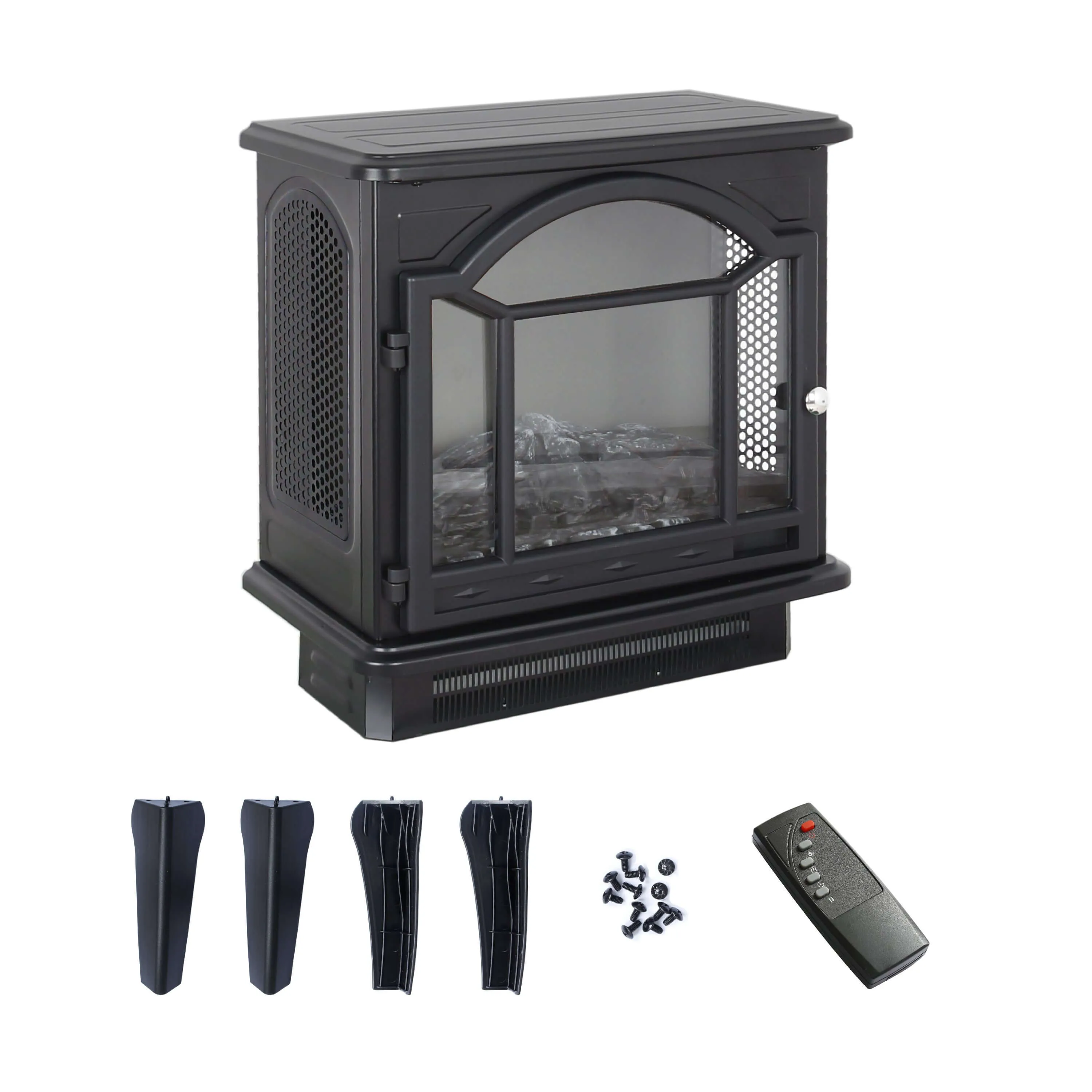 18 Infrared Electric Stove - Remote & Portable | Antique Black