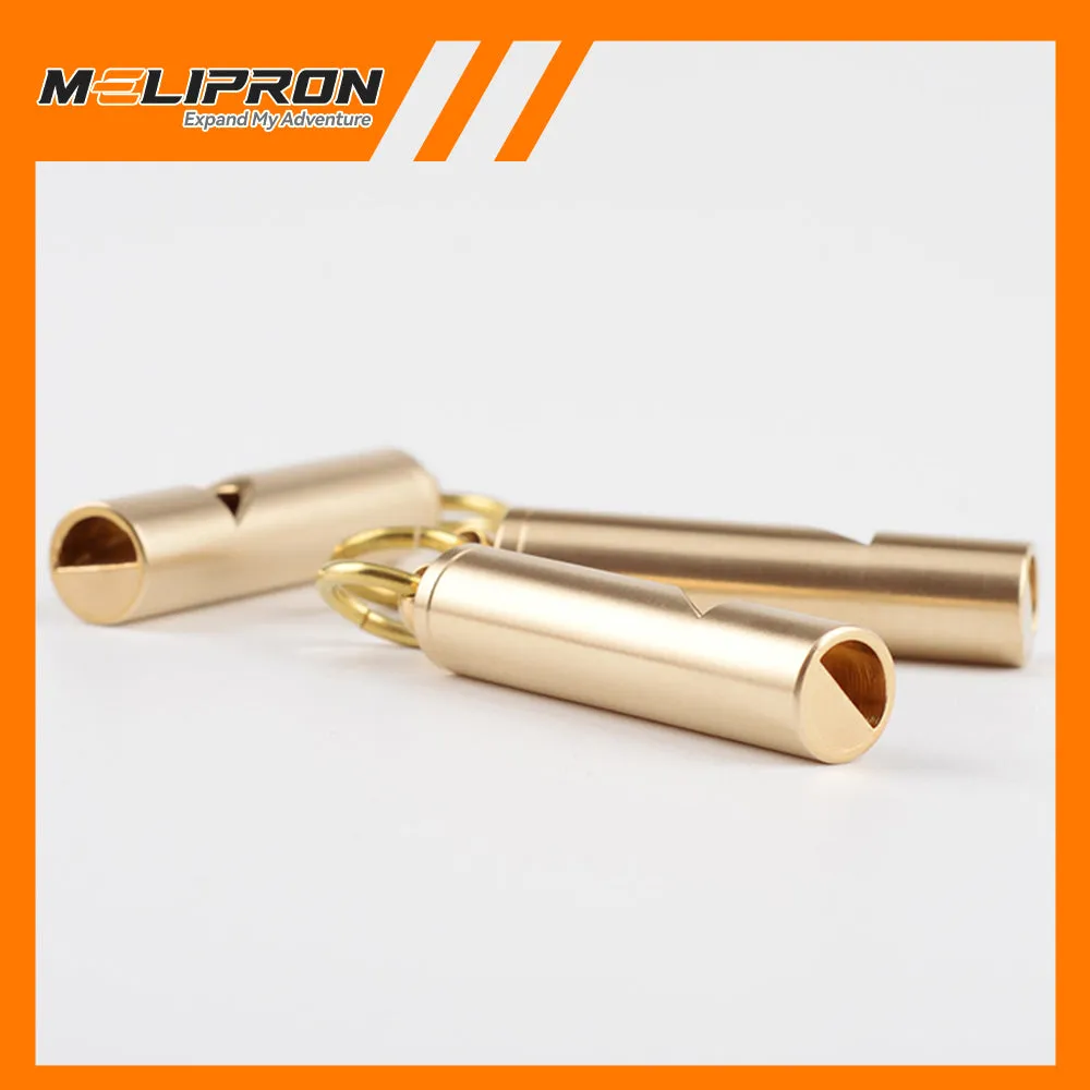 3x Brass Outdoor Survival Whistle