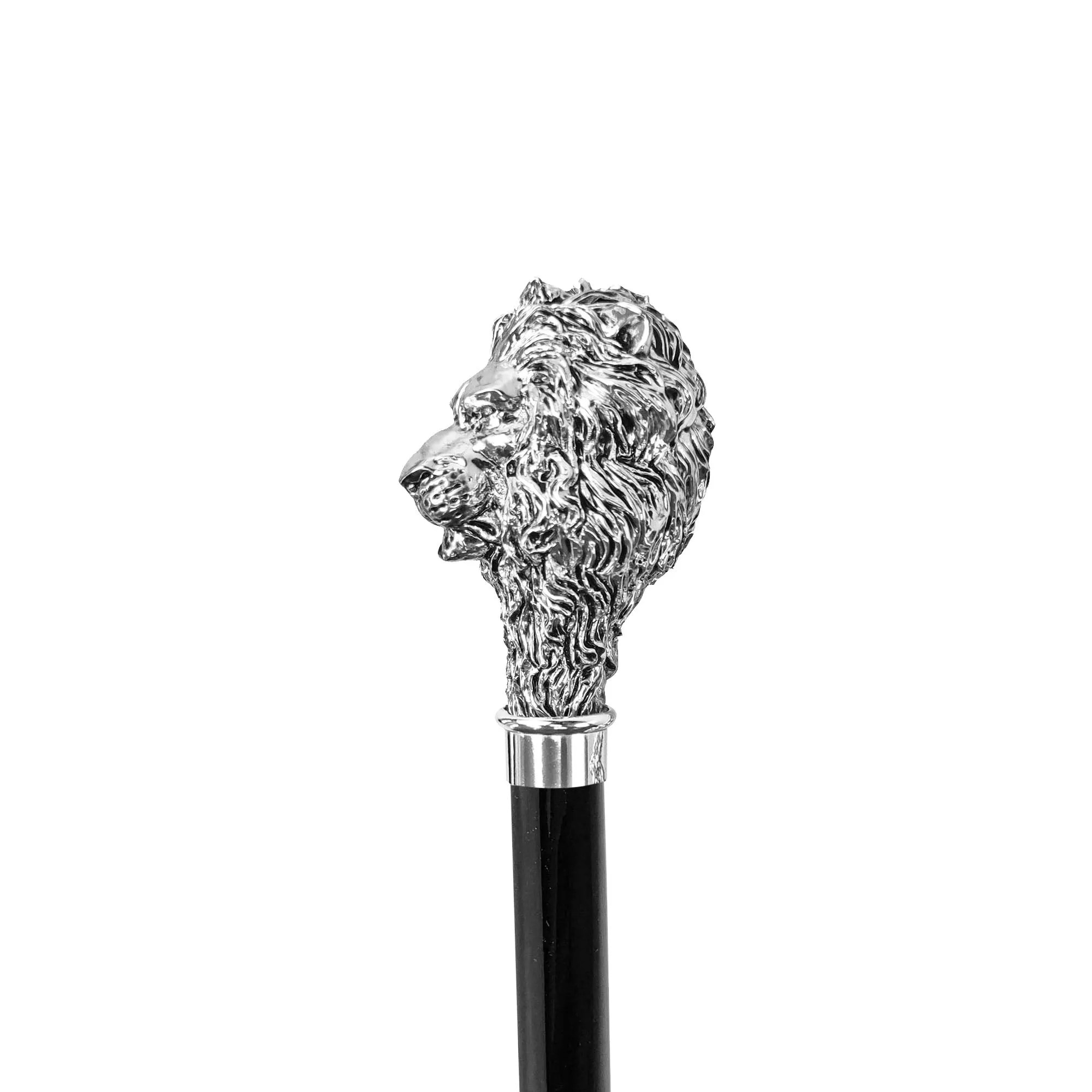 925Silver plated Lion Walking stick