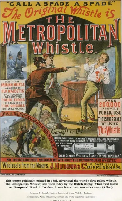 Acme Metropolitan Police Whistle 15 - Sterling Silver