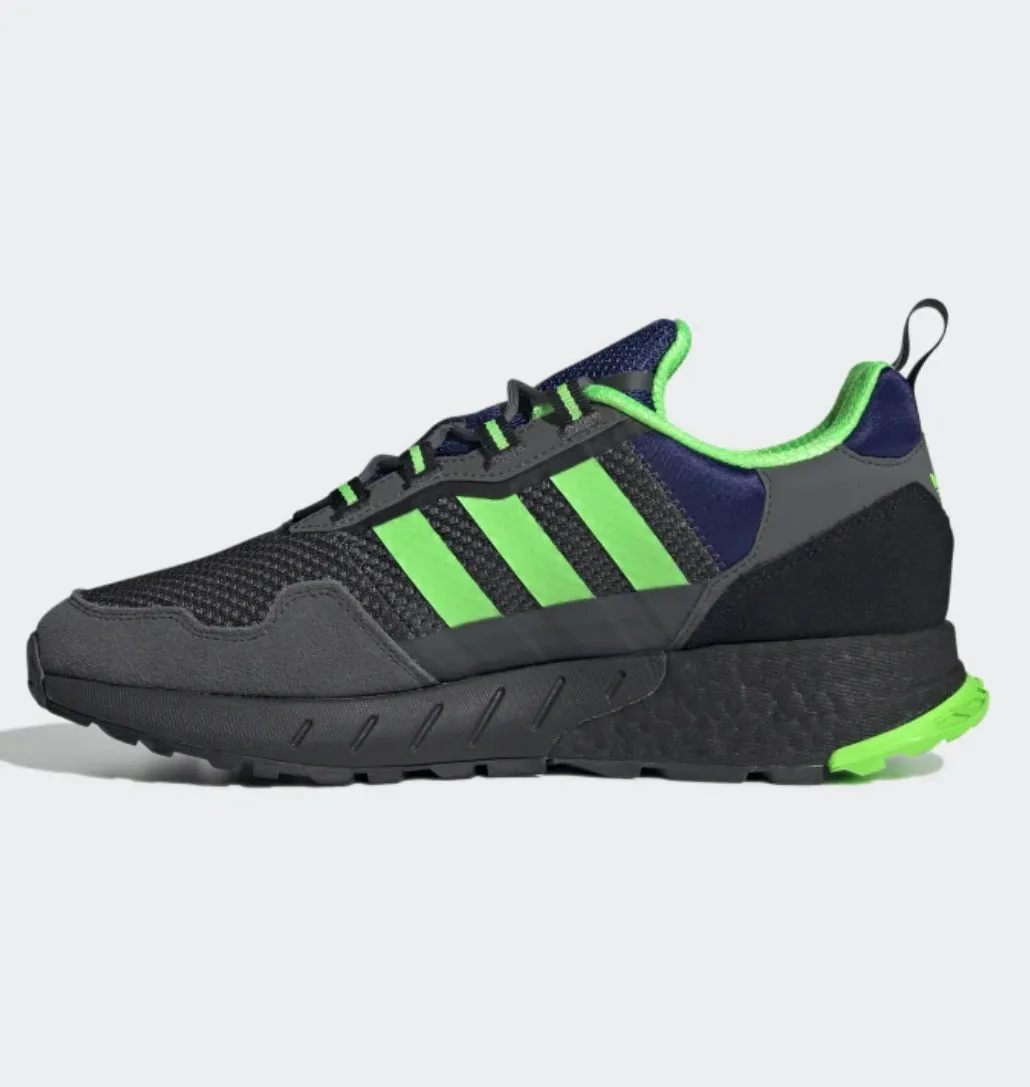 Adidas Original ZX 1K BOOST - SEASONALITY  Men’s - BLACK/GREY /NEON GREEN BLUE