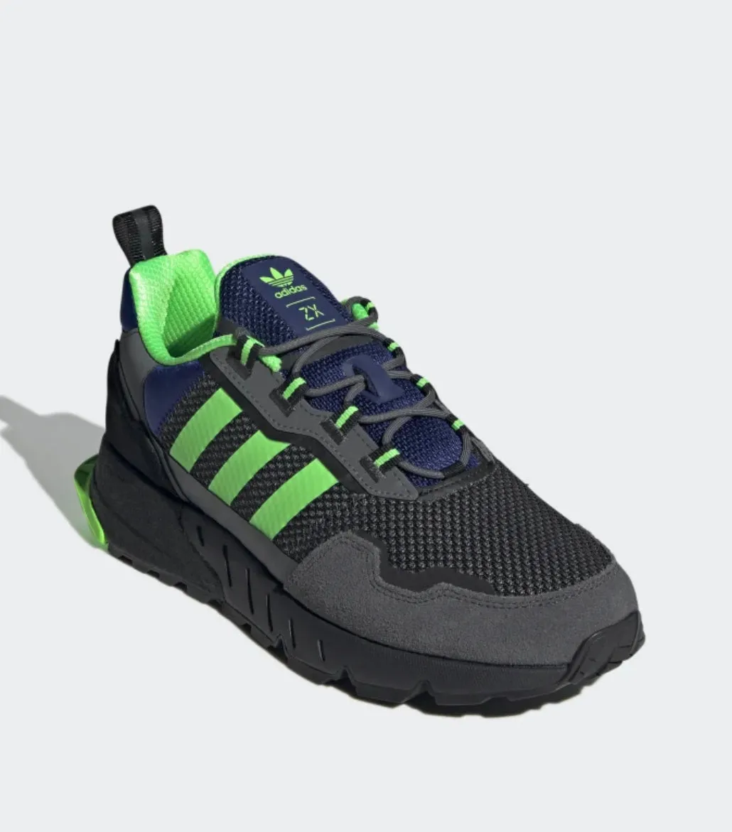 Adidas Original ZX 1K BOOST - SEASONALITY  Men’s - BLACK/GREY /NEON GREEN BLUE
