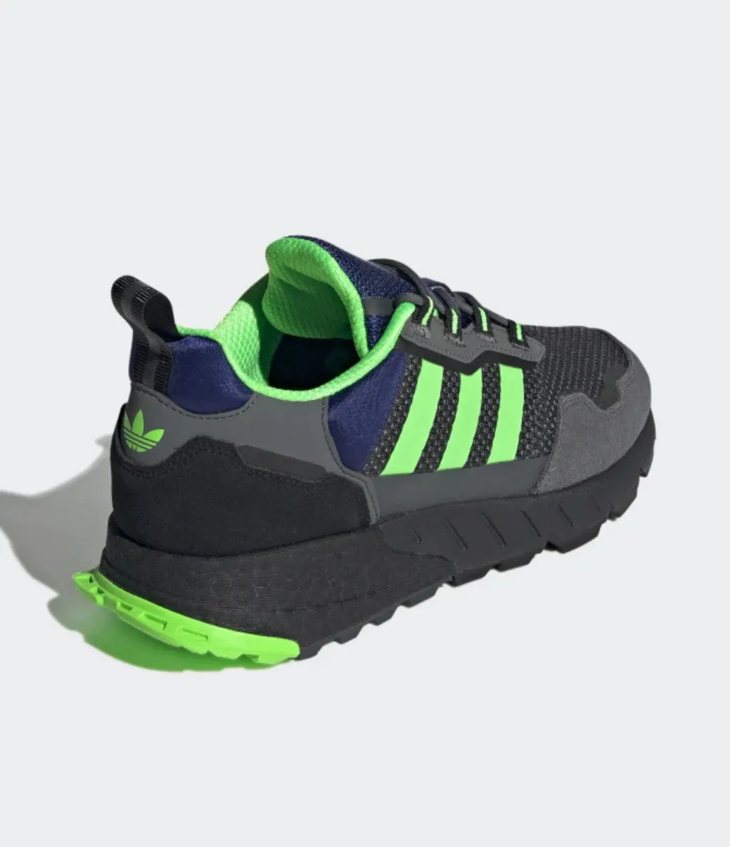Adidas Original ZX 1K BOOST - SEASONALITY  Men’s - BLACK/GREY /NEON GREEN BLUE