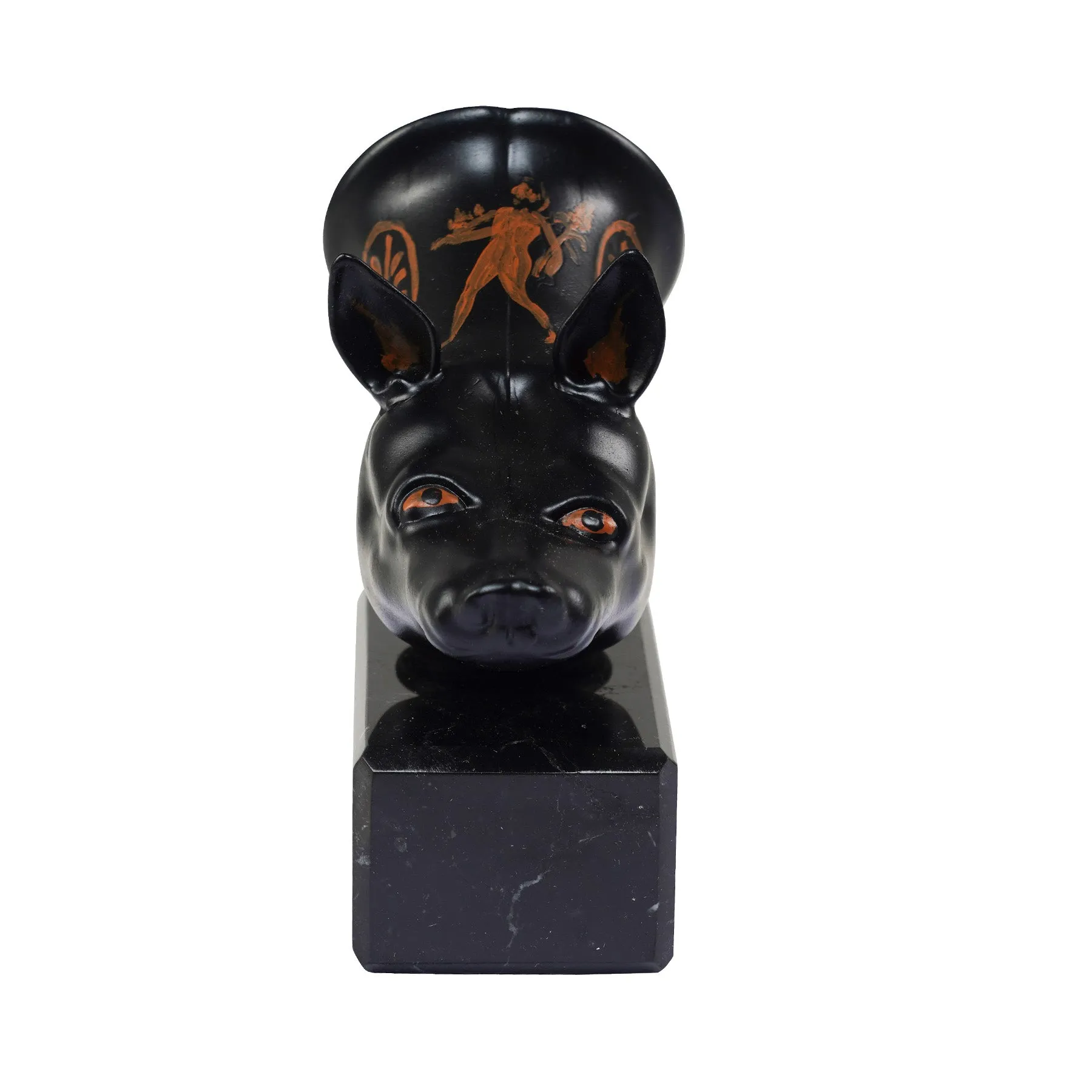 Apulian Dog Head Drinking Cup Reproduction