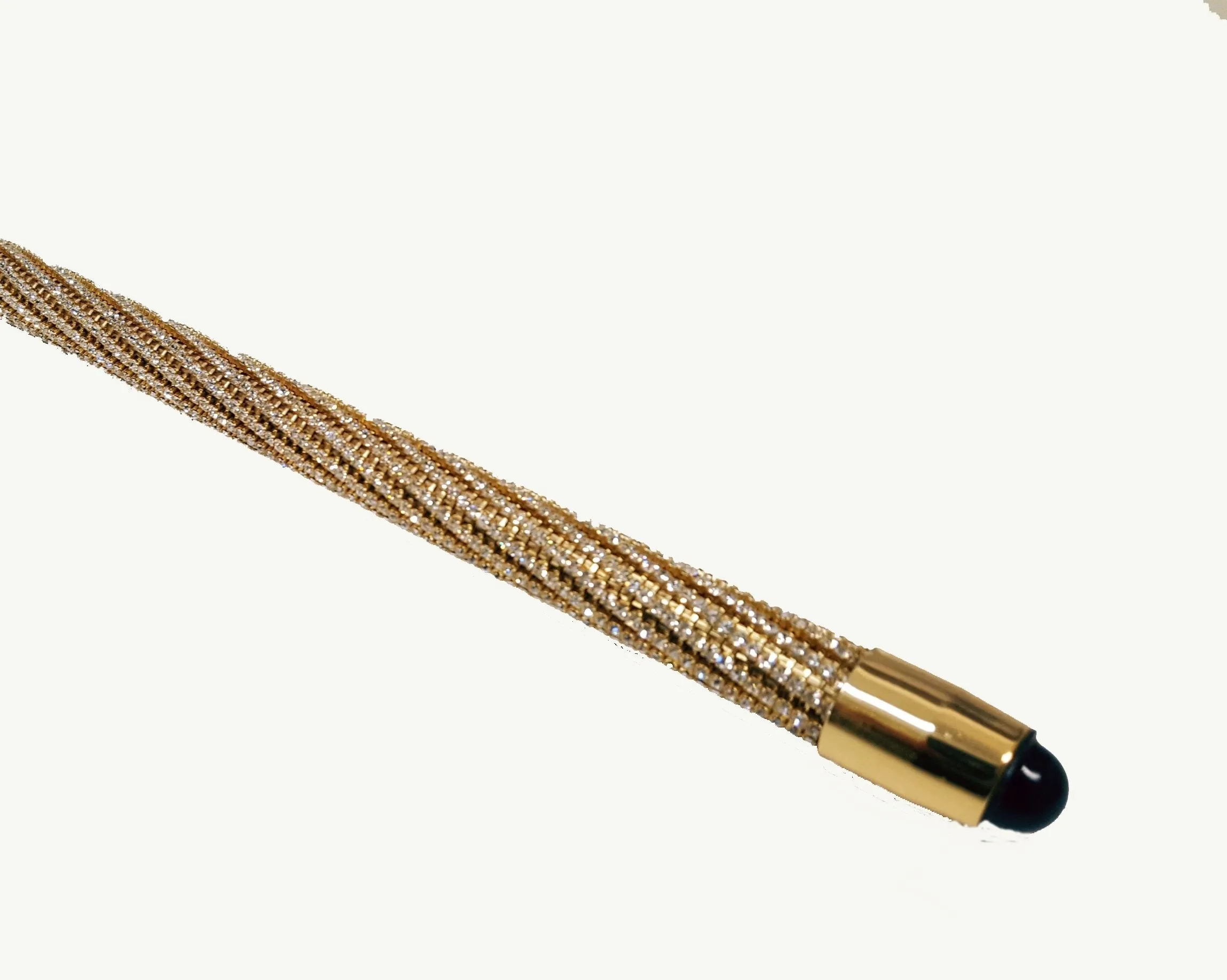 Brass Walking Cane Encrusted with Swarovski Elements