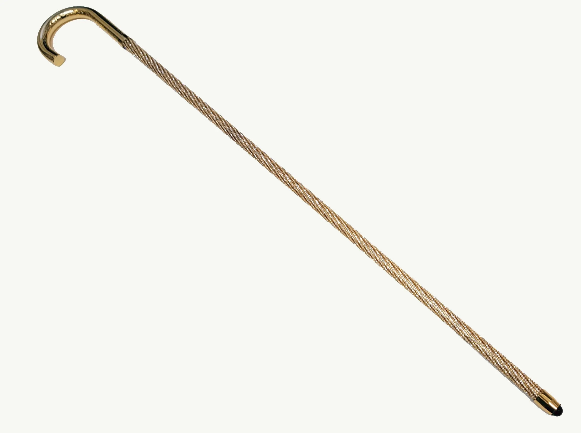Brass Walking Cane Encrusted with Swarovski Elements
