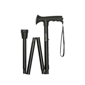 Charles Buyers Gel Handle Folding Stick- Black