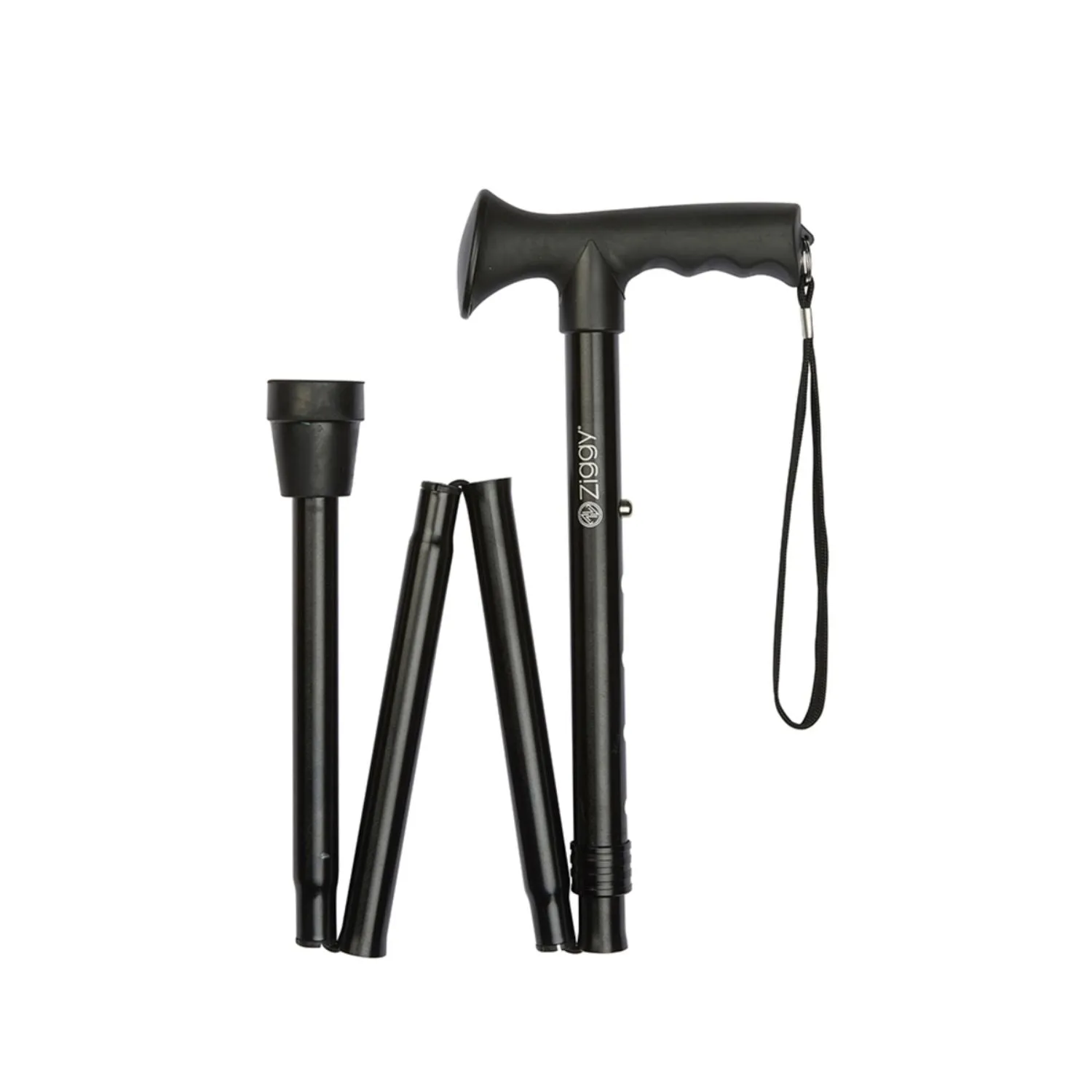 Charles Buyers Gel Handle Folding Stick- Black