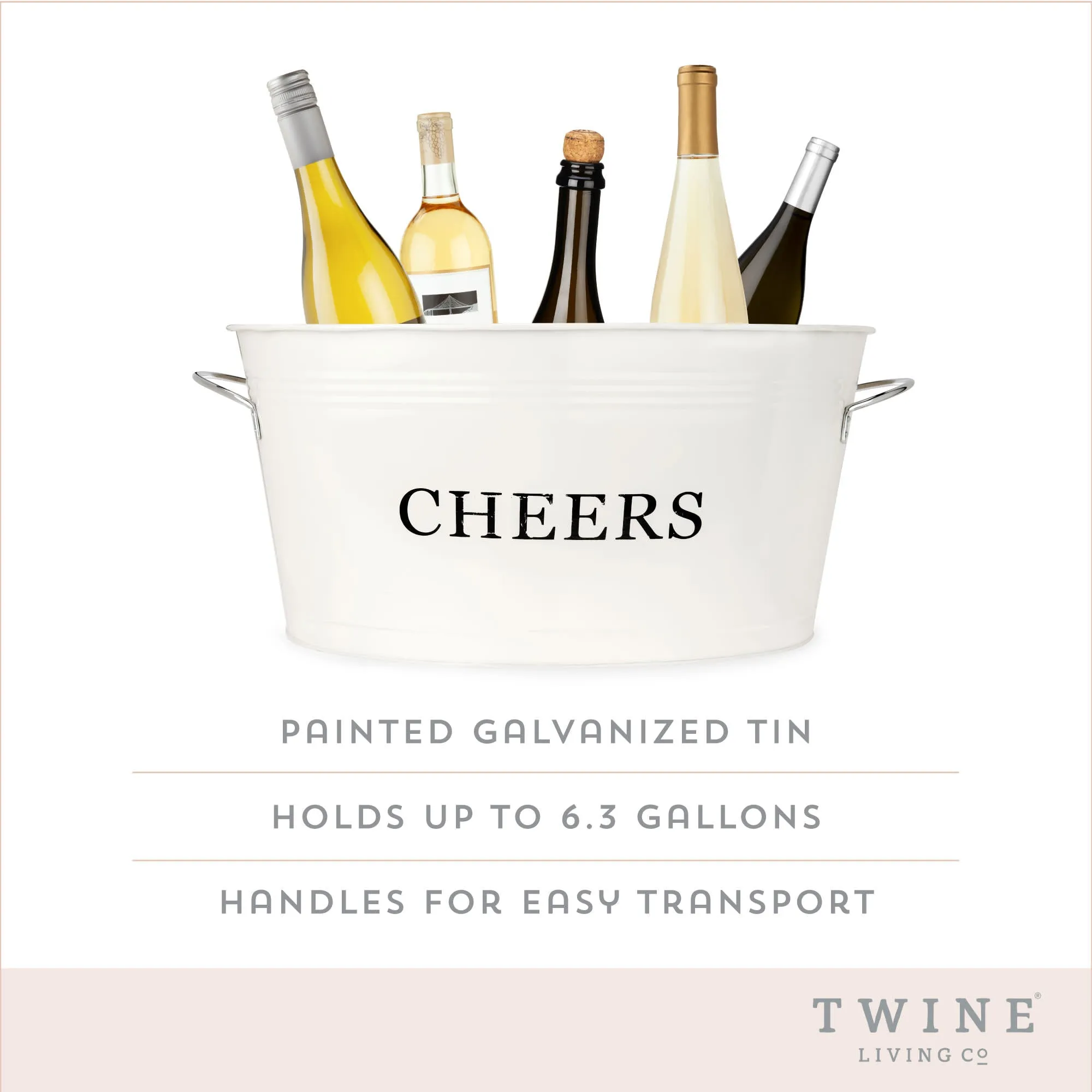 Cheers Galvanized Metal Tub