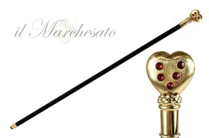 Collectible stick with 24K goldplated heart