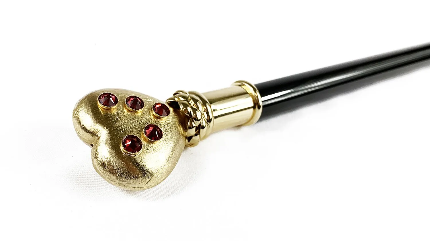 Collectible stick with 24K goldplated heart