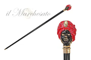 Colorful "Testa di moro" Walking stick - Woman