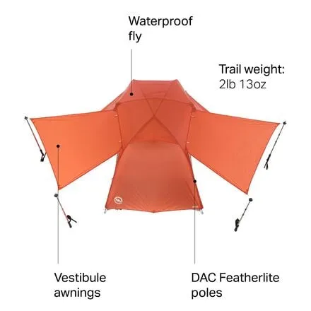 Copper Spur HV UL2 Tent: 2 Person, 3 Season Big Agnes, Orange