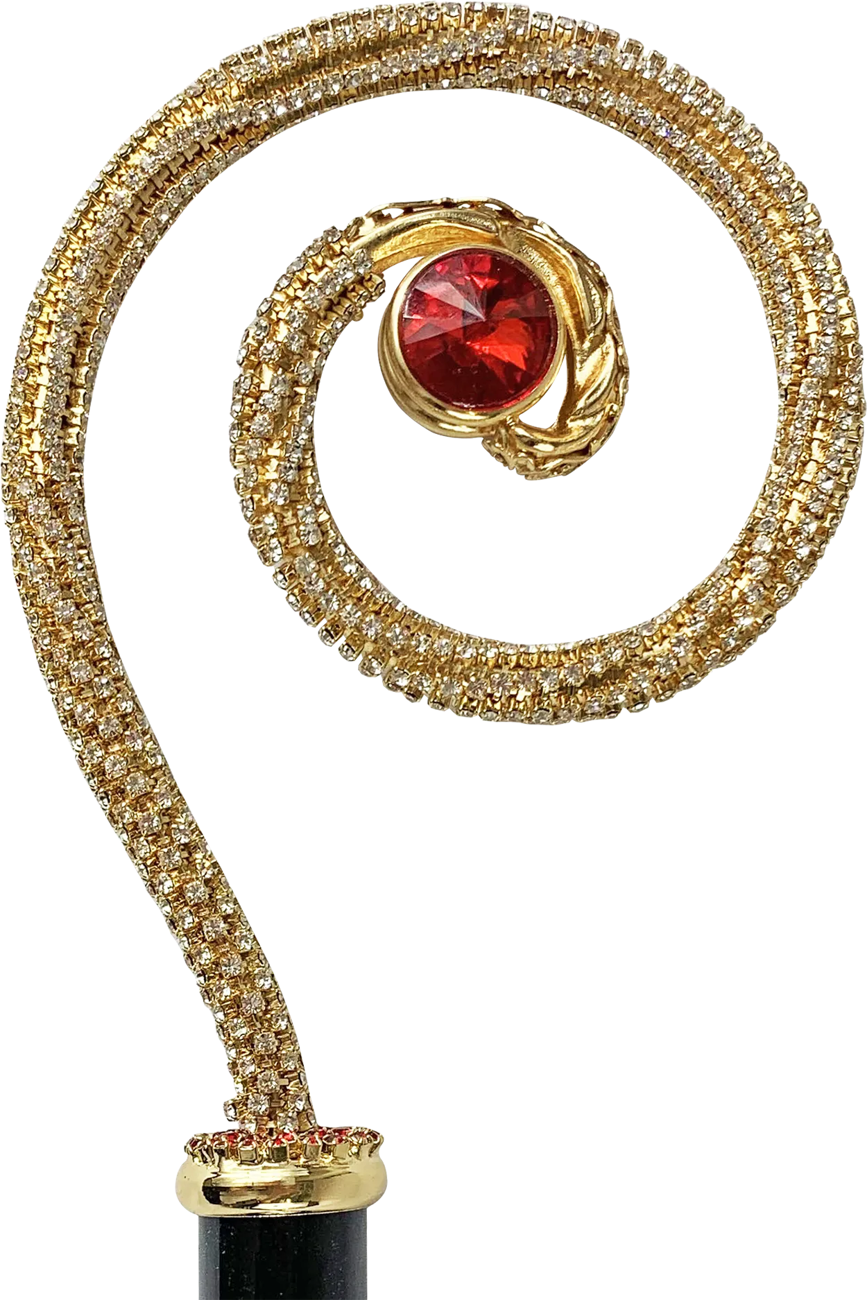Curl Walking stick with crystals