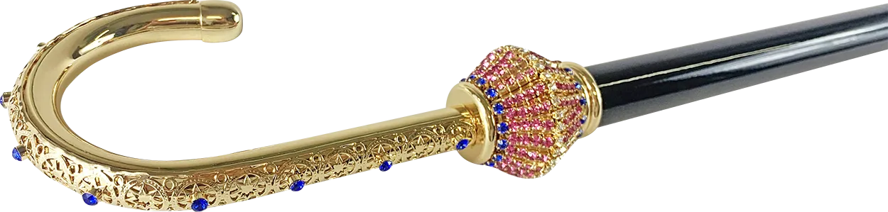 Elegant Walking cane for ladies with crystals