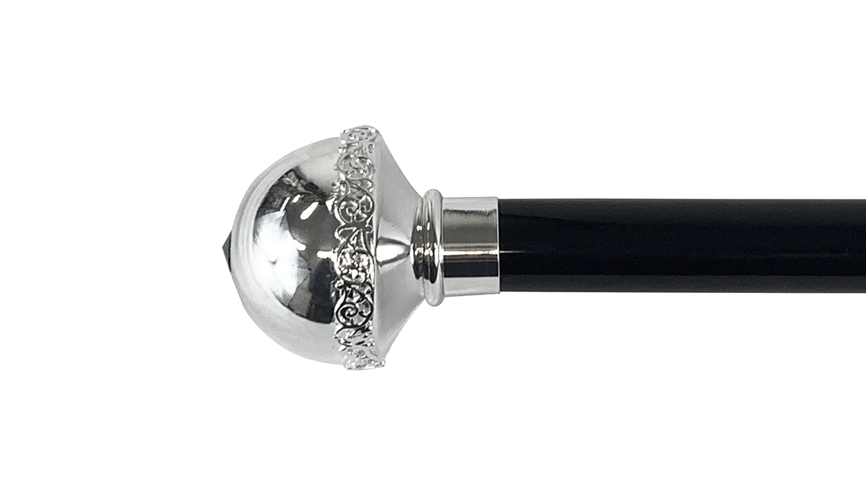 Elegant Walking stick with Silver-Plated Knob