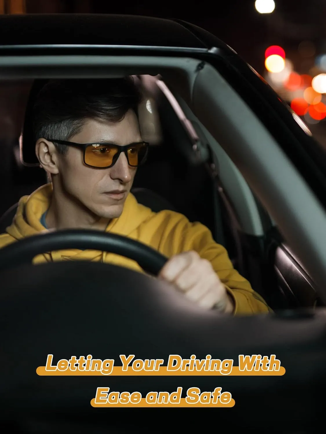 Flutesan 4 Pieces Night Driving Glasses Polarized Walking Glasses Anti Glare Driving Sunglasses for Men UV Protection