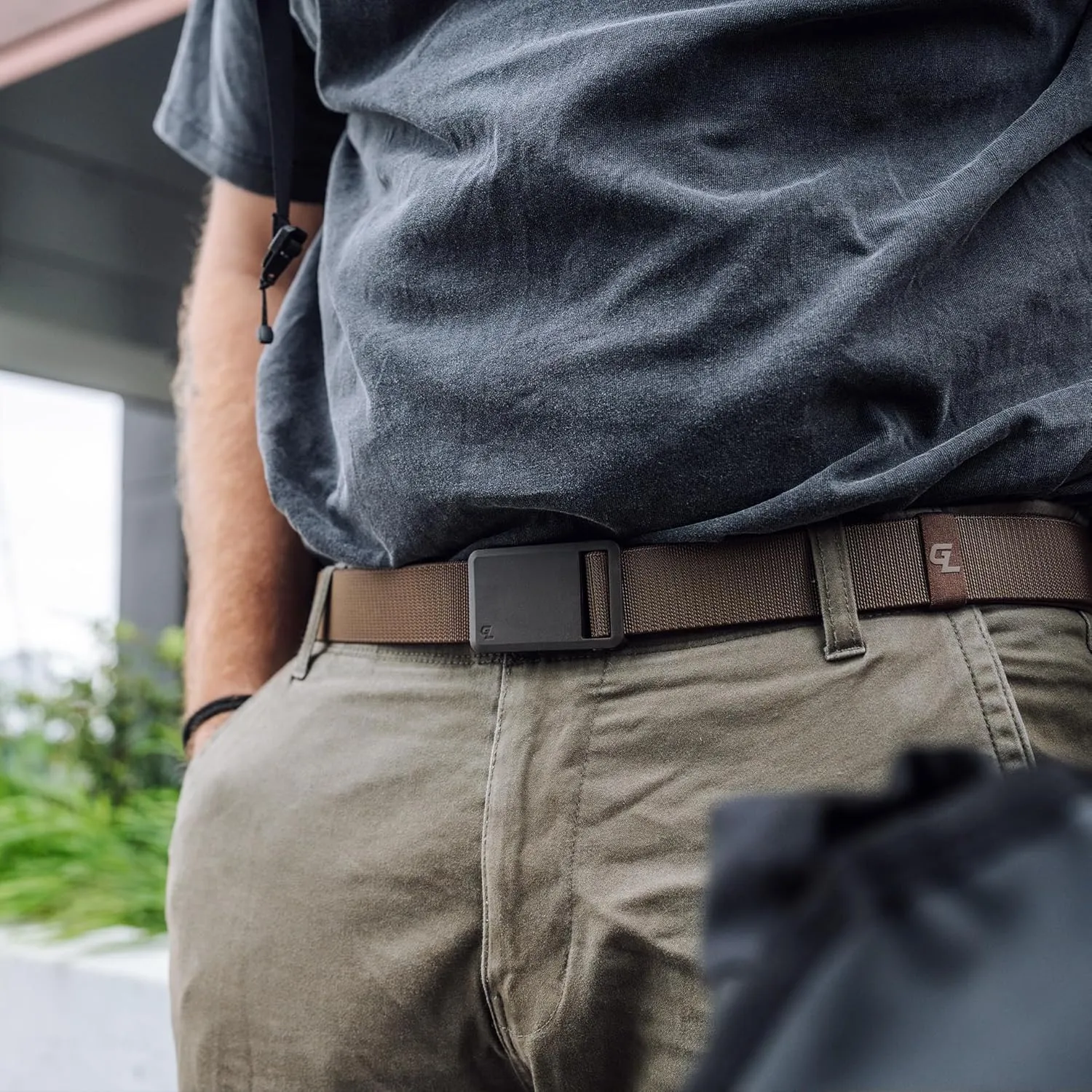 Groove Life Groove Belt Ultra - Men's Stretch Nylon Belt with Magnetic Polymer Buckle, Lightweight, Machine Washable