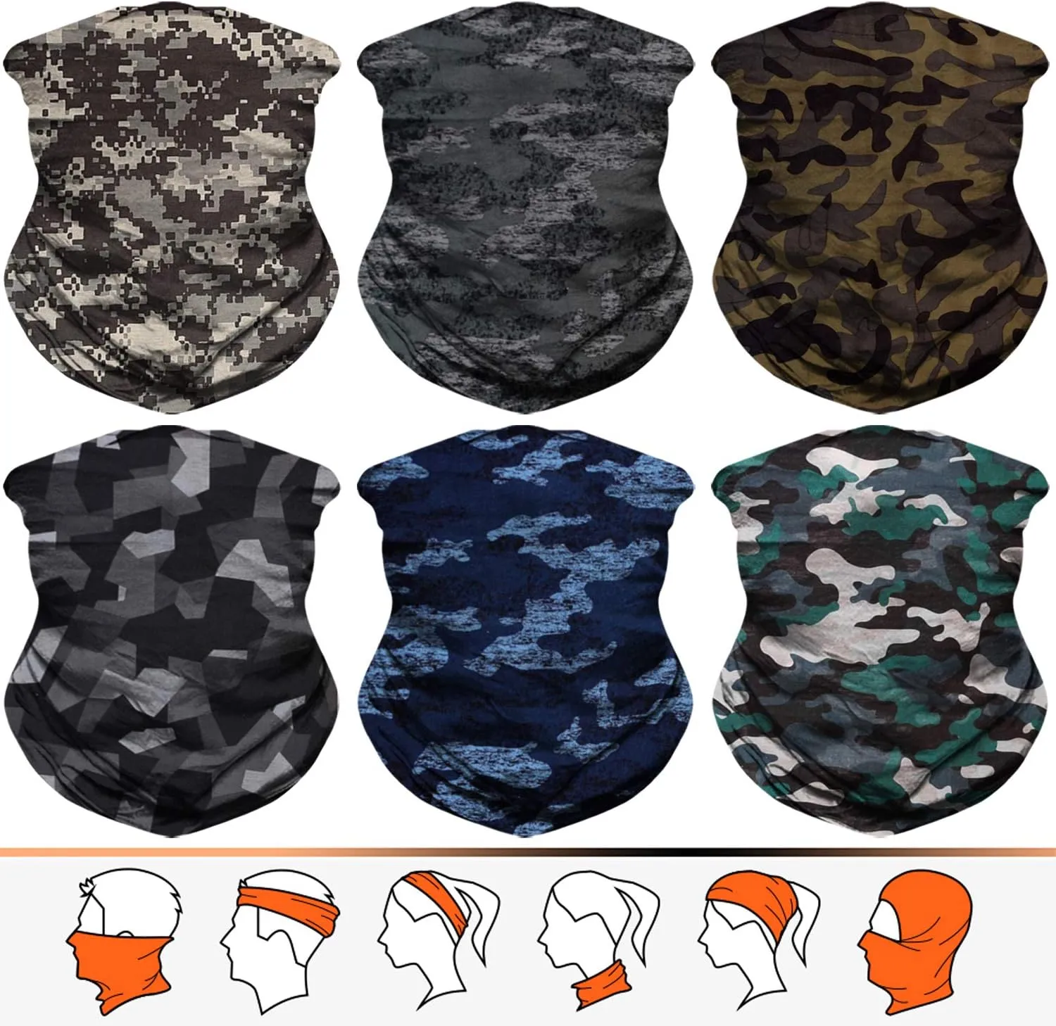 JOEYOUNG Headwear, Bandana, Neck Gaiter Head Wrap Headband Balaclava Magic Scarf