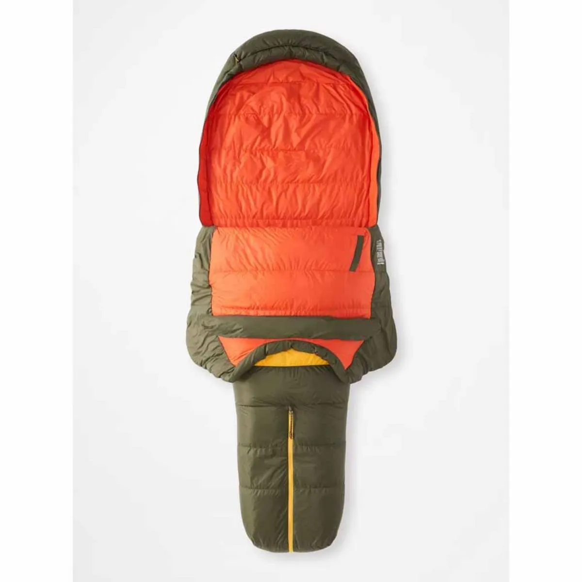 Marmot Men's Never Winter 30Â° Sleeping Bag - Nori/Red Sun