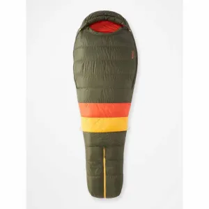 Marmot Men's Never Winter 30Â° Sleeping Bag - Nori/Red Sun