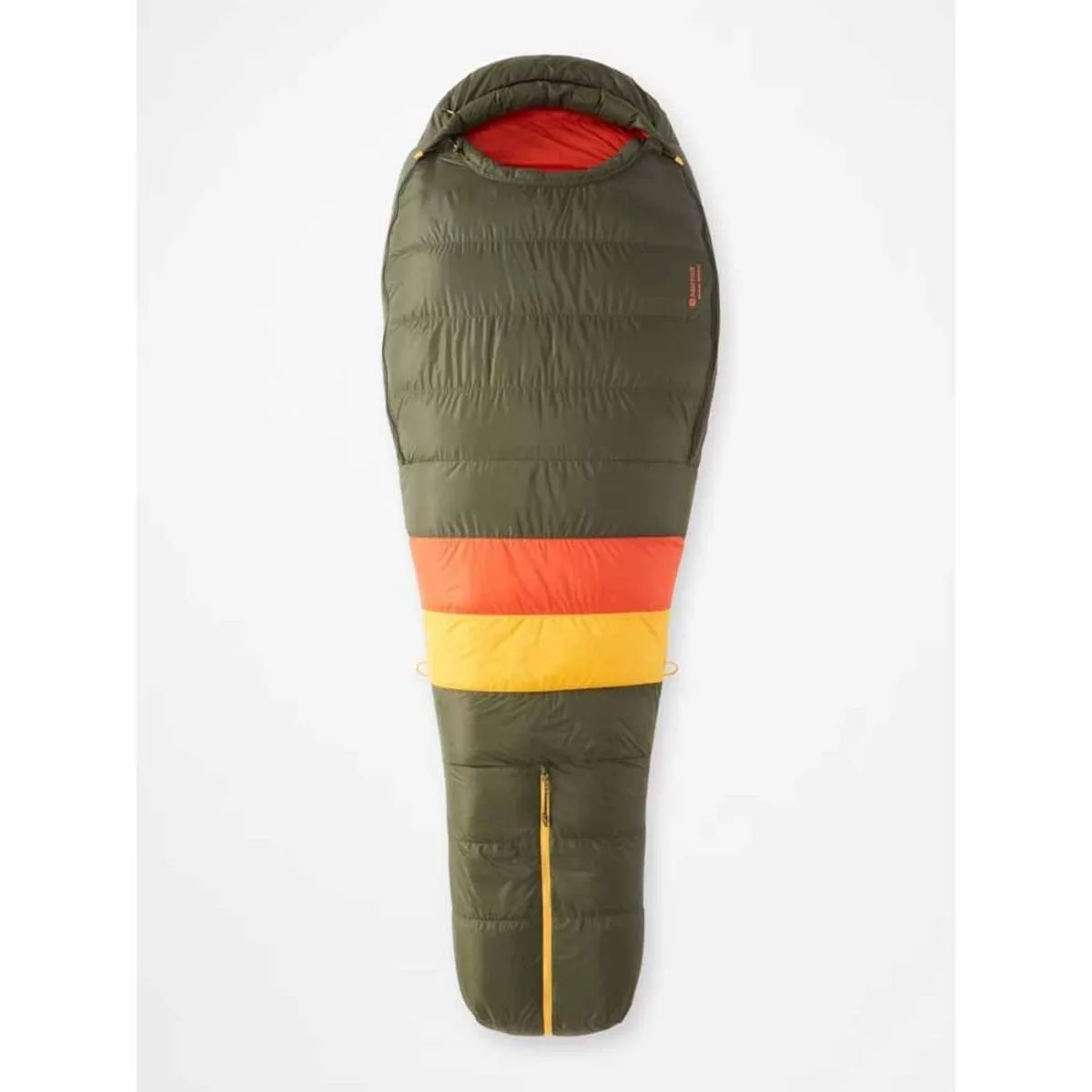 Marmot Men's Never Winter 30Â° Sleeping Bag - Nori/Red Sun