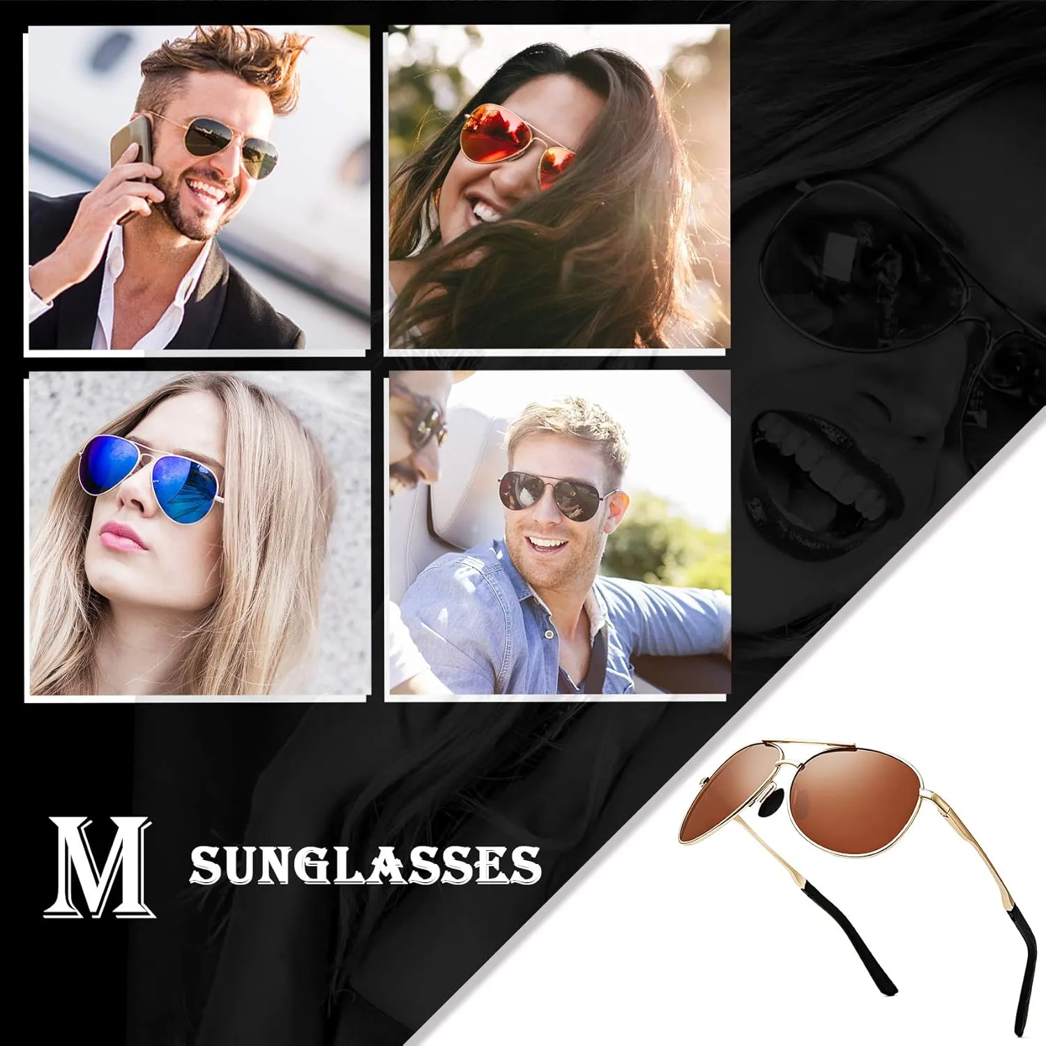 mxnx Aviator Sunglasses for Men Polarized Women UV Protection Lightweight Driving Fishing Sports Unisex glasses MX208