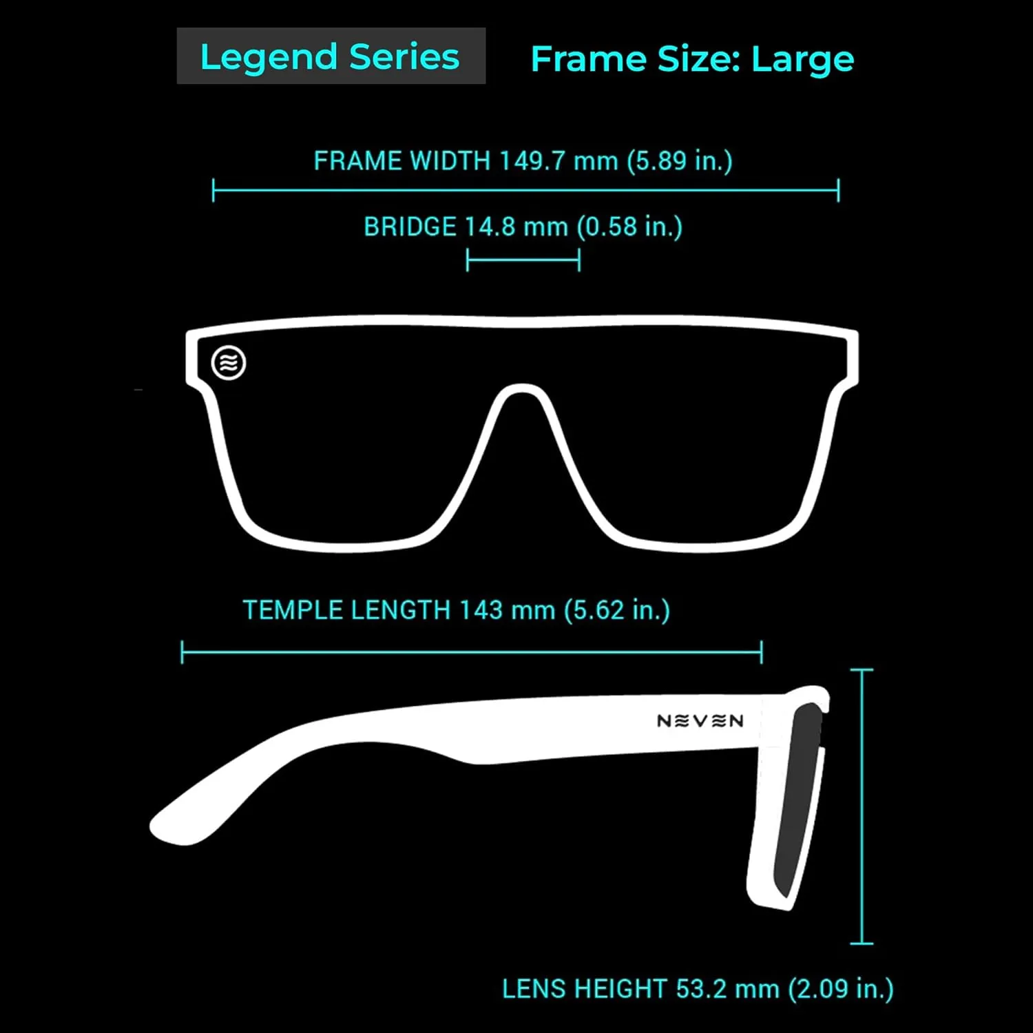 NEVEN Legend TR90 UV Polarized Sunglasses for Men & Women - Timeless Square Glasses for Sports
