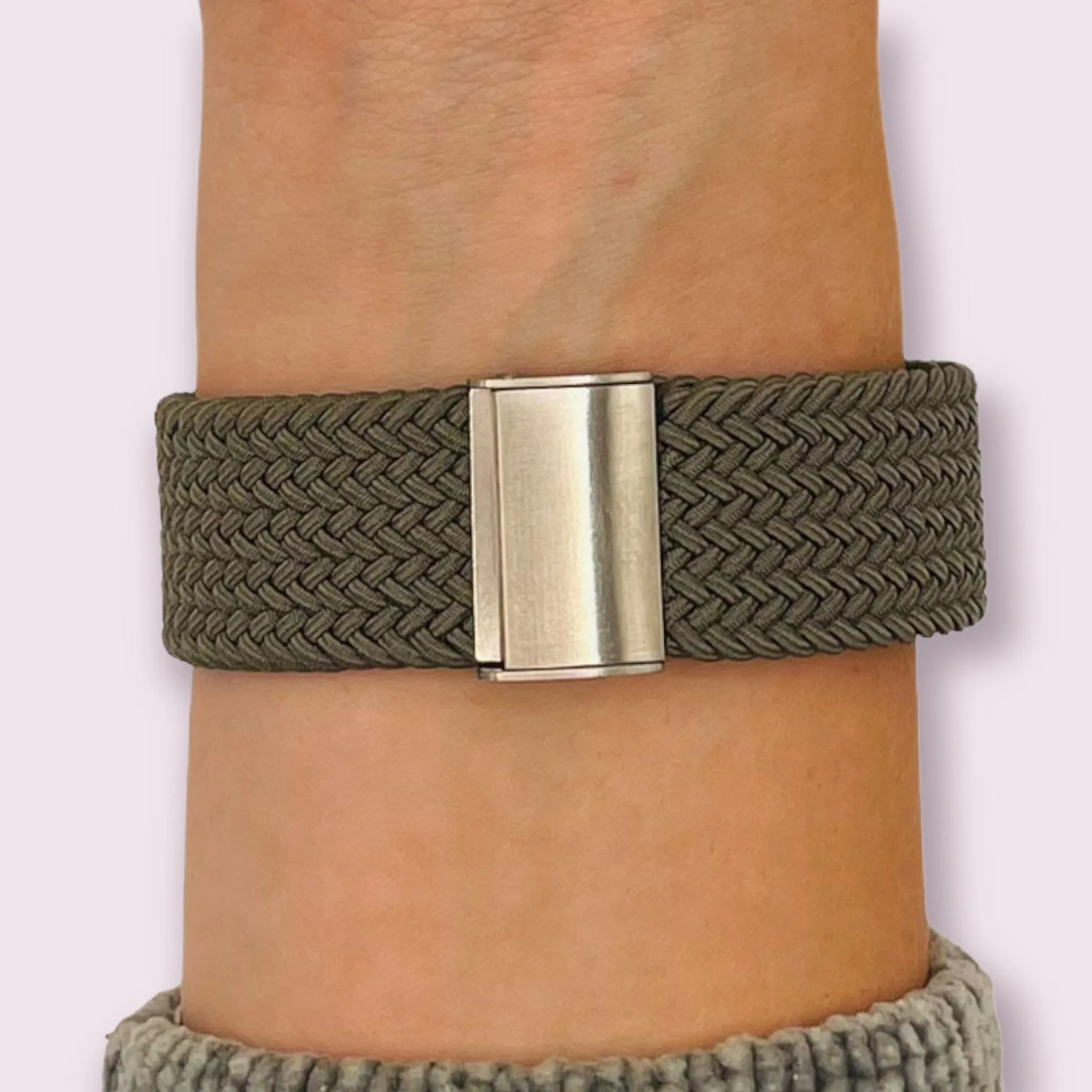 Nylon Braided Loop Watch Straps Compatible with the Garmin Approach S40