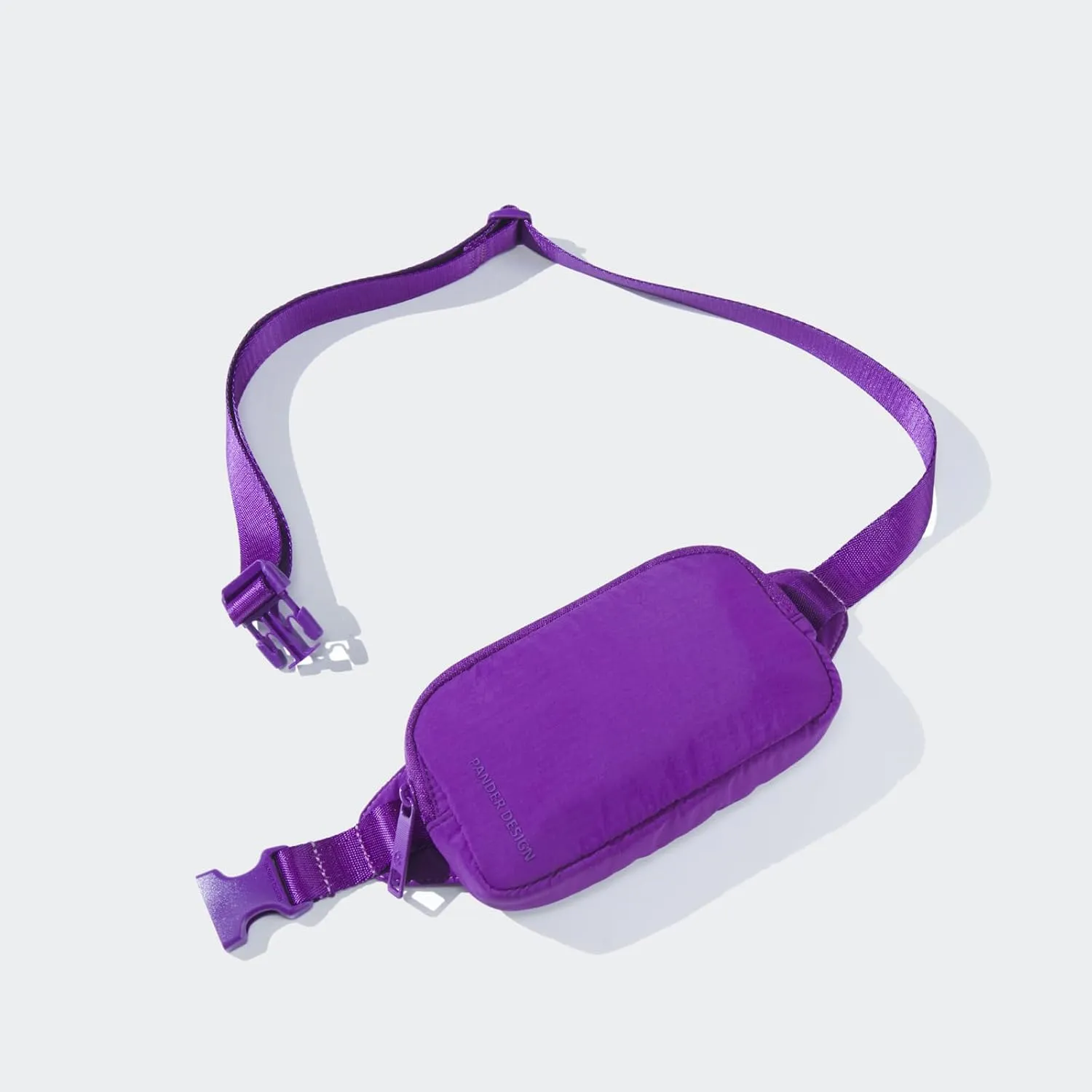 Pander Mini Belt Bag ?C Ultra Compact, Fits 6.7?? Phone, Lipstick, Earbuds, Essentials, Small Crossbody Waist Purse, Dark Magenta
