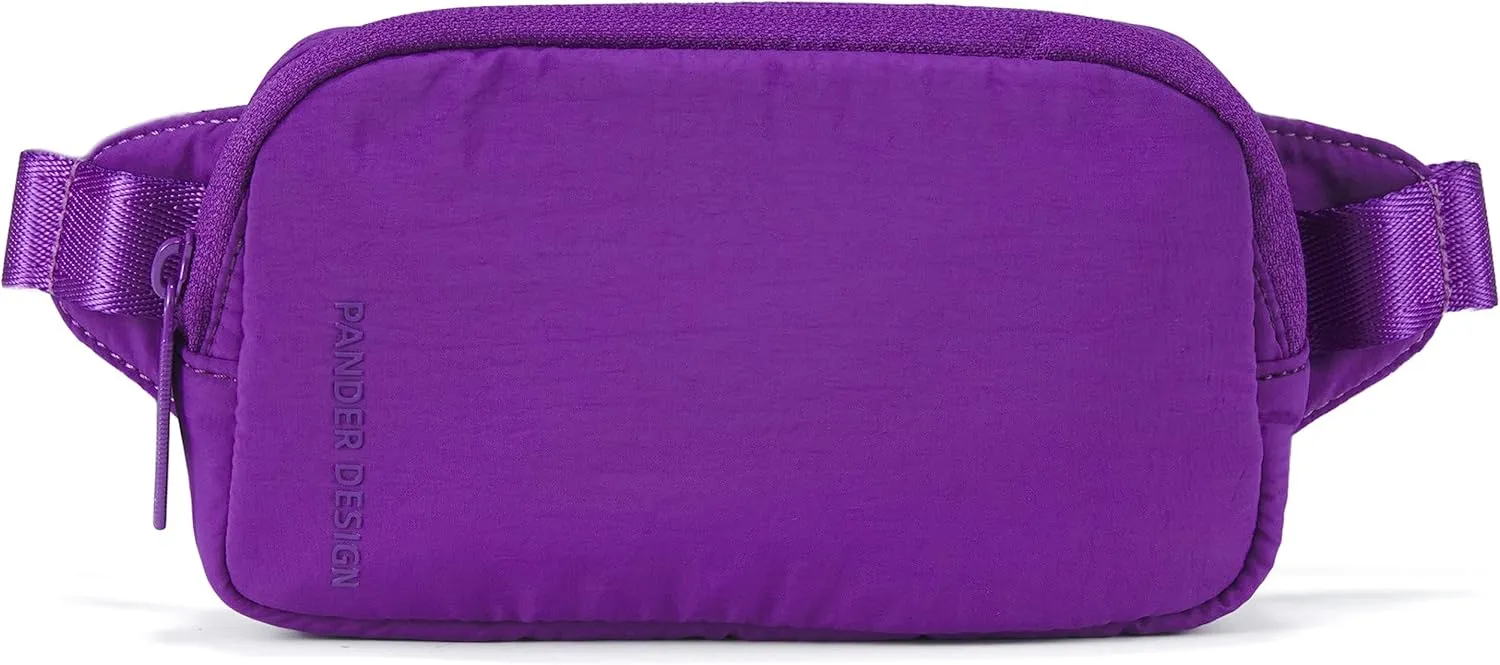 Pander Mini Belt Bag ?C Ultra Compact, Fits 6.7?? Phone, Lipstick, Earbuds, Essentials, Small Crossbody Waist Purse, Dark Magenta