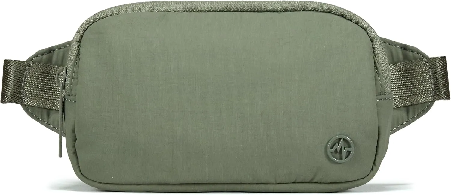 Pander Mini Belt Bag ?C Ultra Compact, Fits 6.7?? Phone, Lipstick, Earbuds, Essentials, Small Crossbody Waist Purse, Grey Sage