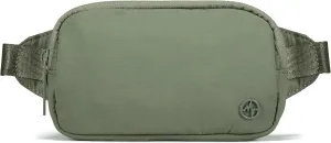 Pander Mini Belt Bag ?C Ultra Compact, Fits 6.7?? Phone, Lipstick, Earbuds, Essentials, Small Crossbody Waist Purse, Grey Sage