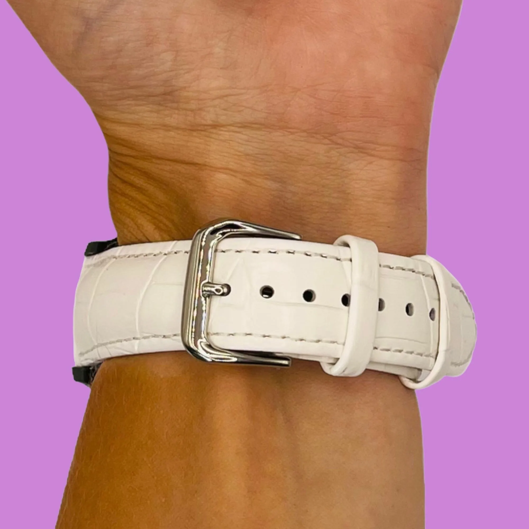 Snakeskin Leather Watch Straps Compatible with the Garmin Approach S12