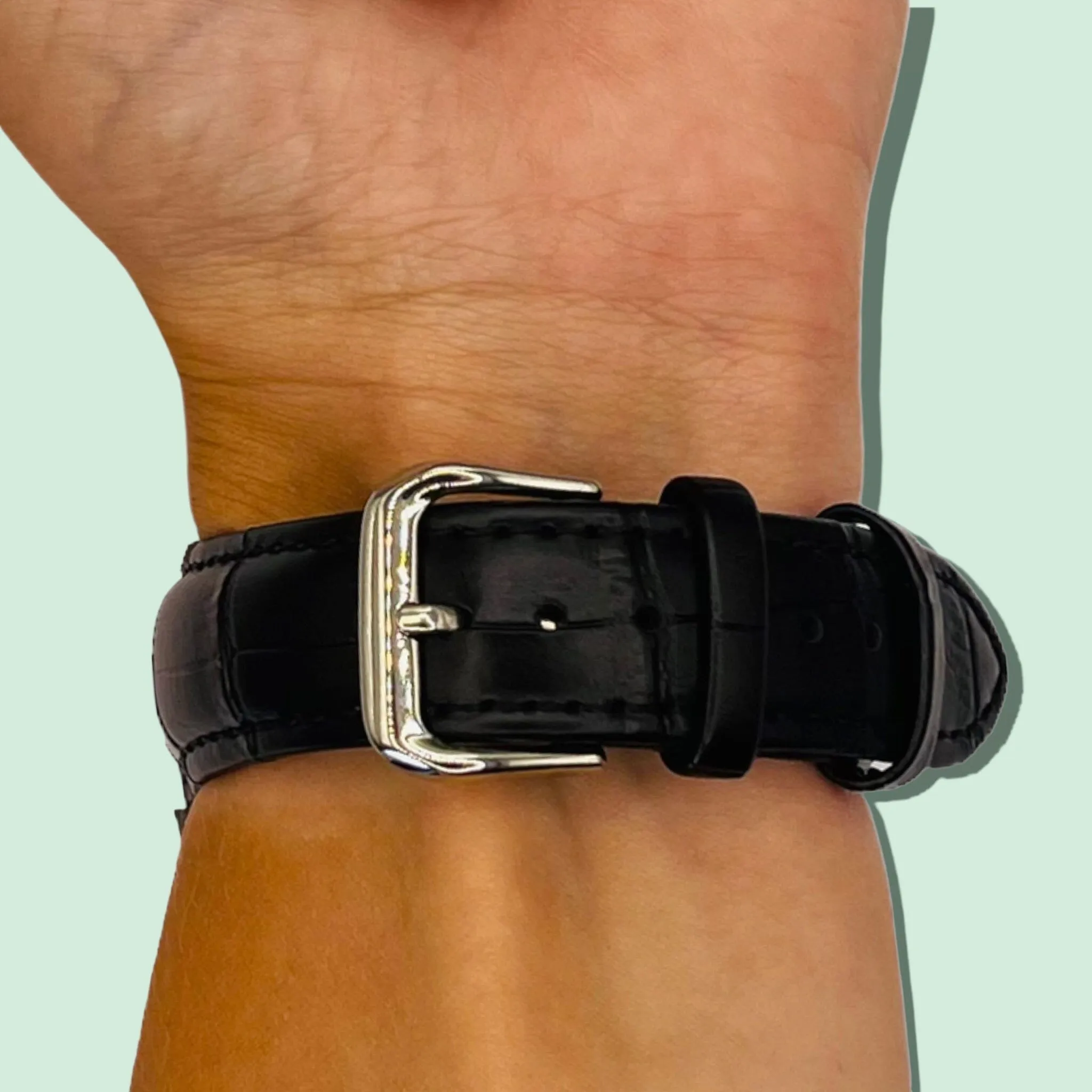 Snakeskin Leather Watch Straps Compatible with the Garmin Approach S12