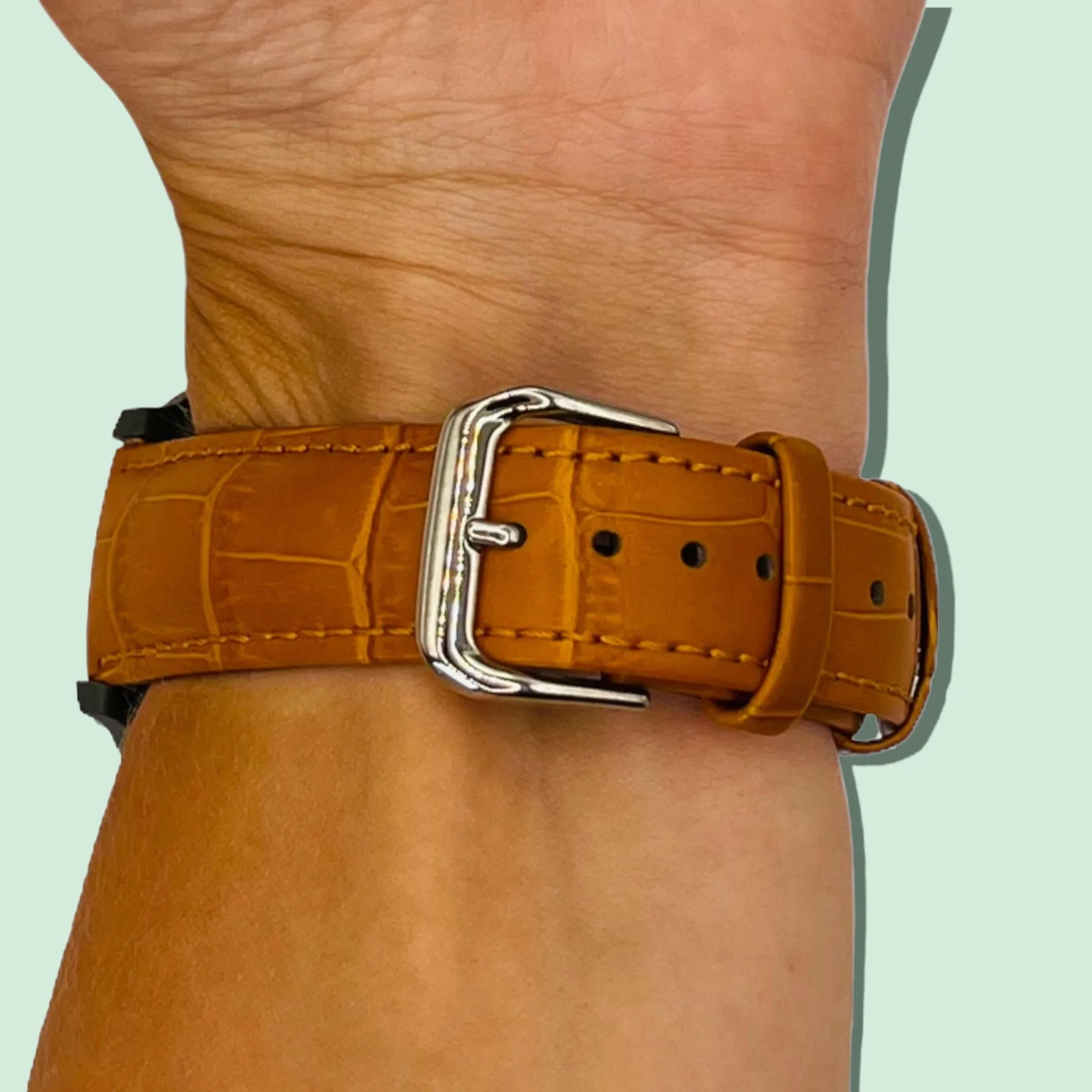 Snakeskin Leather Watch Straps Compatible with the Garmin Approach S12