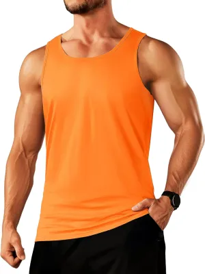 TACVASEN Men's Tank Top Cotton Moisture Wicking Muscle Shirt Summer Sleeveless Shirts Gym Workout Tank