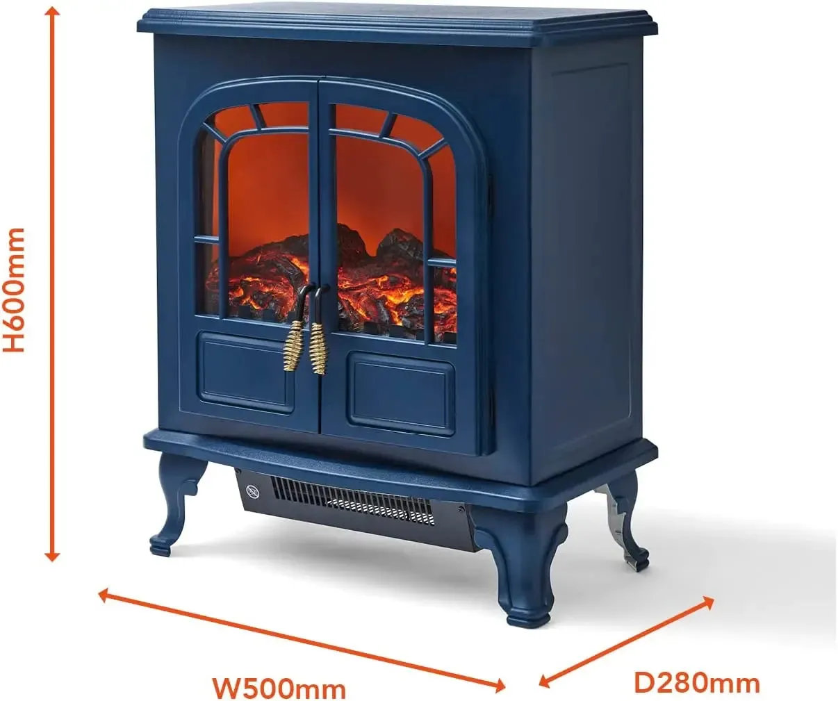 Warmlite 2KW Double Door Portable Electric Fire Stove Heater