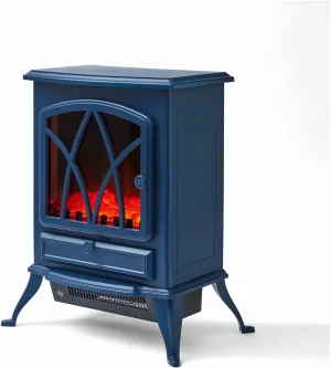 Warmlite 2KW Electric Fireplace Heater Midnight Blue